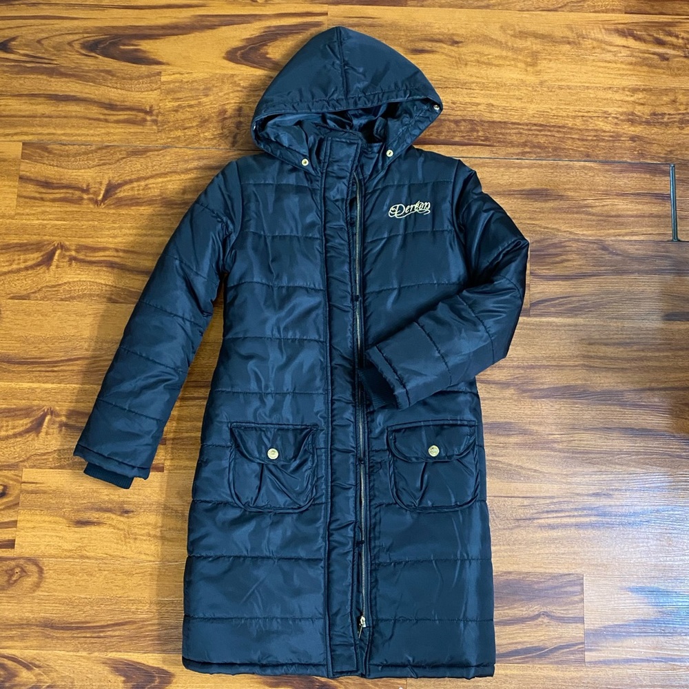 Knee length puffer coat
